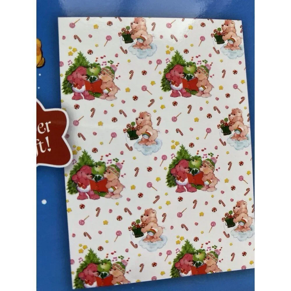 Care Bears Christmas Carols Holiday Tree Candy Cane Throw‎ Blanket 50” X 70” NEW
